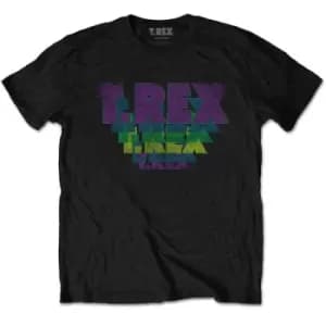 T-Rex - Stacked Logo Unisex XX-Large T-Shirt - Black