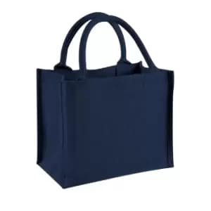 Westford Mill Jute Mini Gift Bag (6 Litres) (Pack Of 2) (One Size) (Navy/Navy)