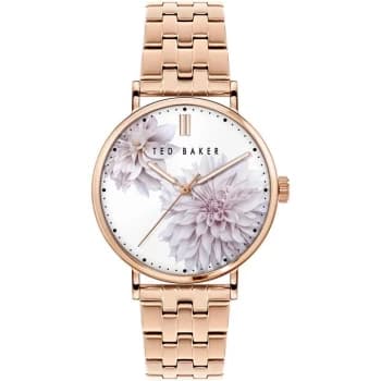 Ted Baker Phylipa Peonia Watch Womens - Rose Gold/White