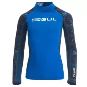 Gul Long Sleeve Rash Vest Juniors - Blue