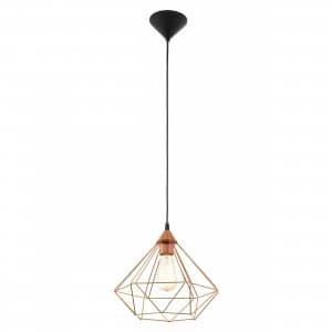 EGLO ES/E27 Tarbes Copper Coloured Pendant Light 60W - 94194
