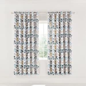Helena Springfield Liv Tolka Teal Eyelet Curtains MultiColoured