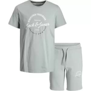 Jack and Jones Jack & Jones T-Shirt And Shorts Set Junior - Grey