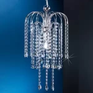 Pioggia Pendant Ceiling Light, Chrome