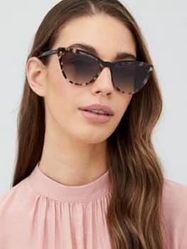 Prada Cat Eye Sunglasses - Opal Spotted Brown/Black