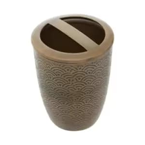 Art Deco Gold Finish Toothbrush Holder