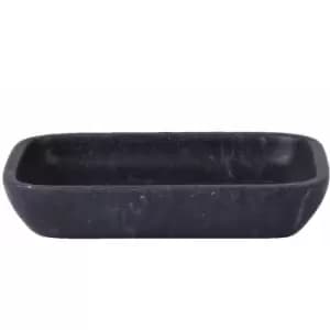 Octavia Freestanding Soap Dish, Grey Marble - Grey Marble