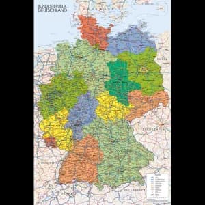 Germany Map Maxi Poster