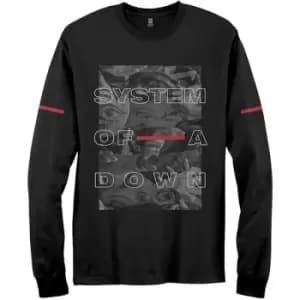 System Of A Down - Eye Collage Unisex XX-Large Long Sleeved T-Shirt - Black