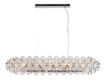 Marella Pendant Bright Nickel Plate & Clear Glass 8 Light Dimmable IP20 - E14