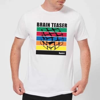 Rubik's Brain Teaser Mens T-Shirt - White - XS