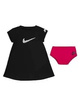 Nike Younger Girls Sport Daisy Tee Dress - Black, Size 18 Months