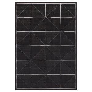 Asiatic Patio Rug - 170 x 120cm - Charcoal Squares