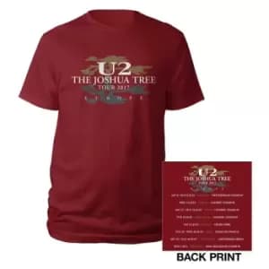 U2 - Joshua Tree 2017 Unisex Large T-Shirt - Red