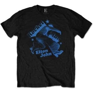 Elton John - Rocketman Jump Mens Large T-Shirt - Black