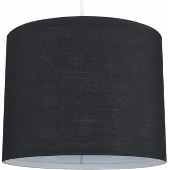 Minisun - 25cm Fabric Easy Fit Ceiling Pendant Table Lampshade - Black