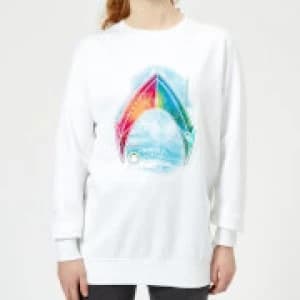 Aquaman Mera Beach Symbol Womens Sweatshirt - White - 3XL
