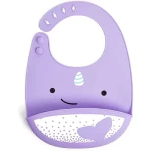 Skip-Hop Fold & Go Silicone Narwhal Bib