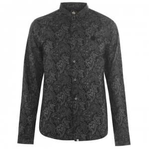 Pretty Green Sleeve Shirt - Black Paisley