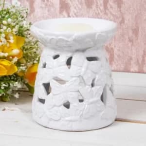 Butterfly White Wax/oil Warmer