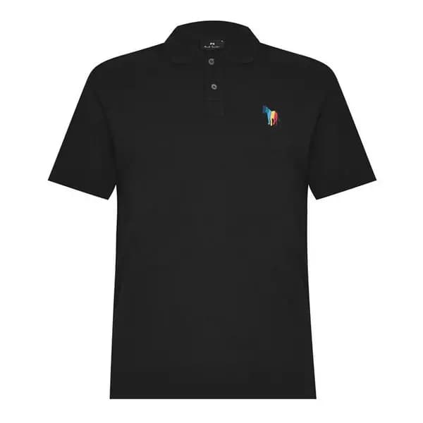 Paul Smith Broad Stripe Zebra Polo Shirt - Black S