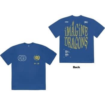 Imagine Dragons - Lyrics Unisex Large T-Shirt - Blue