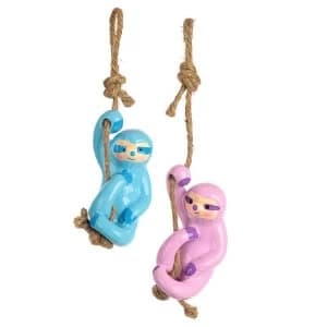 Hanging Sloth (Pack Of 6) Decoration