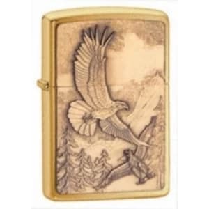 Zippo Where Eagles Dare Emblem Brushed Brass Windproof Lighter