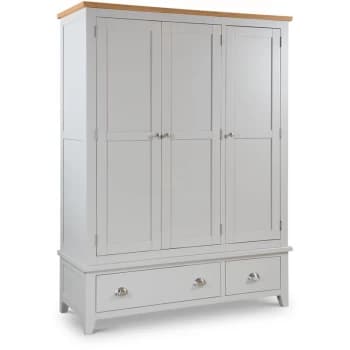 3 Door 2 Drawer Combi Wardrobe Elephant Grey - Elise