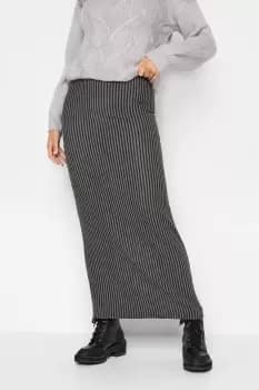 LTS Tall Black Ribbed Maxi Skirt
