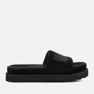 UGG Womens Laton Suede Slide Sandals - Black Terry - UK 3