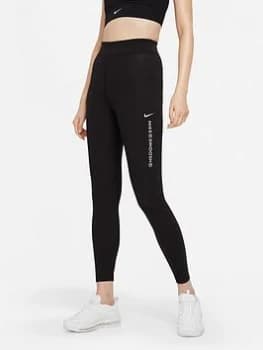 Nike NSW Swoosh Leggings - Black, Size S, Women