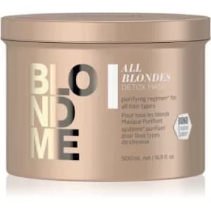 Schwarzkopf Professional Blondme All Blondes Detox Cleansing Detox Mask For Blondes And Highlighted Hair 500ml