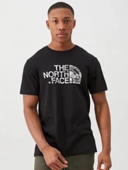 The North Face Short Sleeve Woodcut Dome T-Shirt - Black