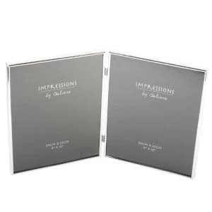 8" x 10" - Impressions Silverplated Thin Double Photo Frame