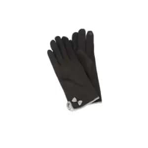 Eastern Counties Leather Womens/Ladies Gaby Faux Suede Touch Screen Gloves (One size) (Black)