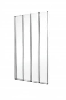 Wickes Four Fold Bath Screen - Silver Effect Frame