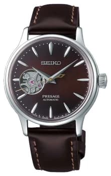 Seiko Presage Womens Mechanical Brown Calf Leather Watch