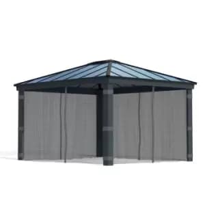 Palram - Canopia Dallas 4300 Garden Gazebo Netting Set 4Pc - Grey