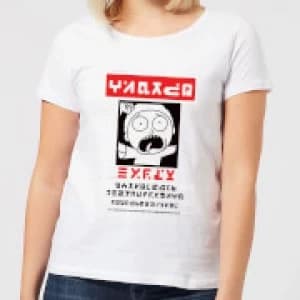 Rick and Morty Wanted Morty Womens T-Shirt - White - 3XL