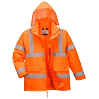 Portwest - S468ORR4XL - sz 4XL Hi-Vis 4-in-1 Traffic Jacket - Orange