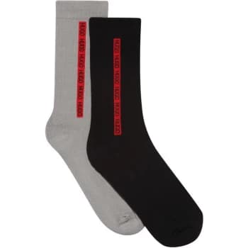 Boss Hugo Boss 2 Pack of Ribbed Tape Socks Mens - Grey