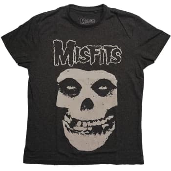 Misfits - Logo & Fiend Unisex Medium T-Shirt - Grey/ Black