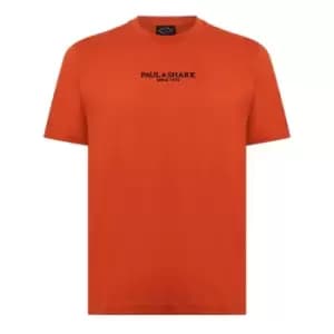 Paul and Shark Organic Logo T-Shirt - Orange