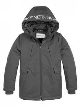 Calvin Klein Jeans Boys Back To School Jacket - Black, Size Age: 14 Years