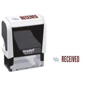 Trodat Printy 4912 Worded Stamp Blue Red