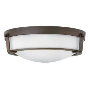 3 Light Medium Flush Mount Ceiling Light Bronze, E27