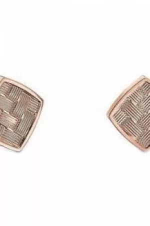 Ladies Tommy Hilfiger Rose Gold Plated Classic Signature Stud Earrings 2700995