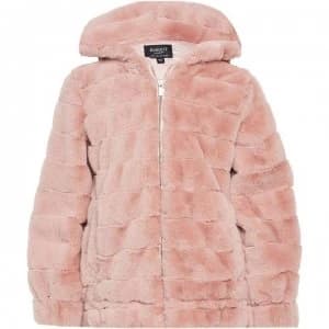 Bardot Stripe Fur Jacket - Blush