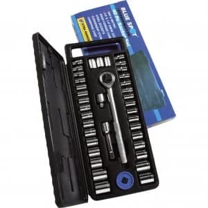 BlueSpot 40 Piece Combination Drive Hex Socket Set Metric and Imperial Combination